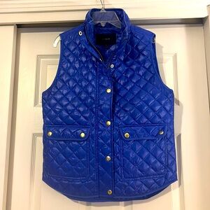 Jcrew shiny quilted vest size Small